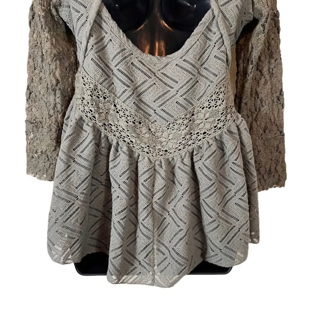 Free People Gracie Lace Crochet Babydoll…